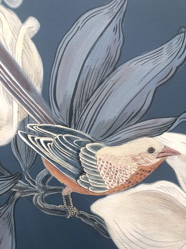 Chinoiserie-bird-painting-by-Allison-Cosmos