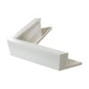 A white box on a white surface decorated with the delicate "Look No Feather" Chinoiserie Bird Painting.