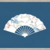 A "I'm Your Biggest Fan" Blue and White Chinoiserie with Chinoiserie silhouettes of birds on it.