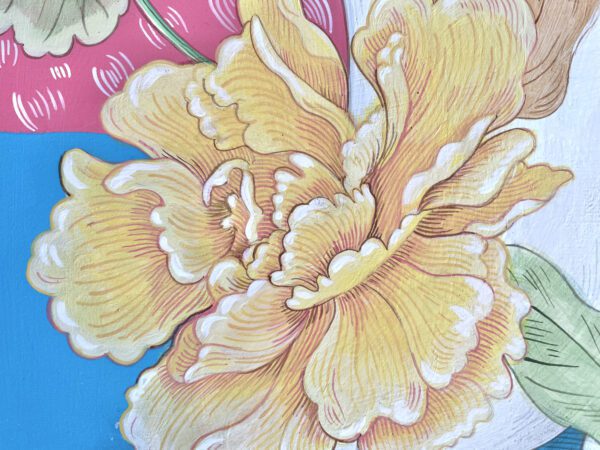 yellow-chinoiserie-peony-painting-by-Allison-Cosmos