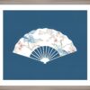 A "I'm Your Biggest Fan" Blue and White Chinoiserie framed print with bird silhouettes on it.