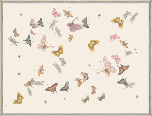 A "Daydream" Chinoiserie-inspired frame holds a captivating butterfly print.