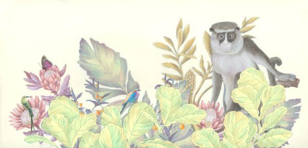 the-locals-monkey-art-print-chinoiserie-painting-by-allison-cosmos