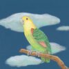 The-Feather-Forecast-parrot-art-bird-painting-by-Allison-Cosmos