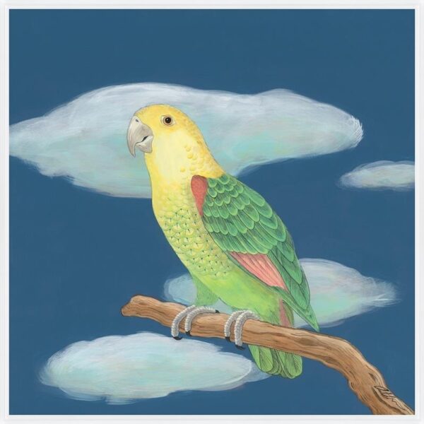 The-Feather-Forecast-parrot-art-bird-painting-by-Allison-Cosmos