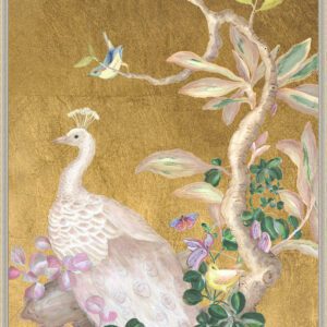 Chinoiserie-peacock-on-gold-by-Allison-Cosmos
