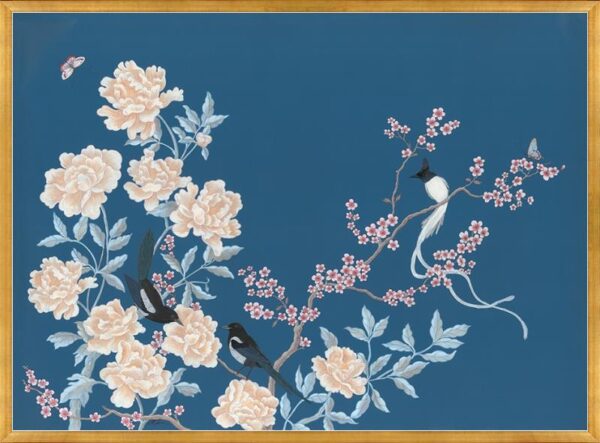 Chinoiserie-chic-blue-cherry-plum-blossom-art-by-Allison-Cosmos