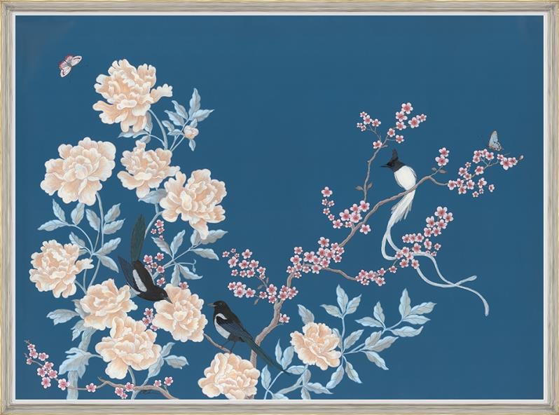 Chinoiserie-chic-blue-cherry-plum-blossom-art-by-Allison-Cosmos