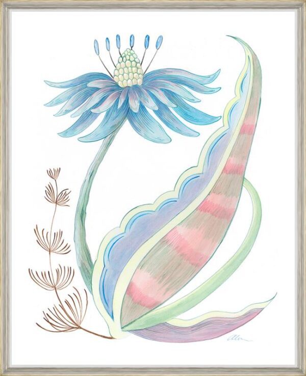 Seasational-seaweed-flower-coastal-art-print-by-Allison-Cosmos