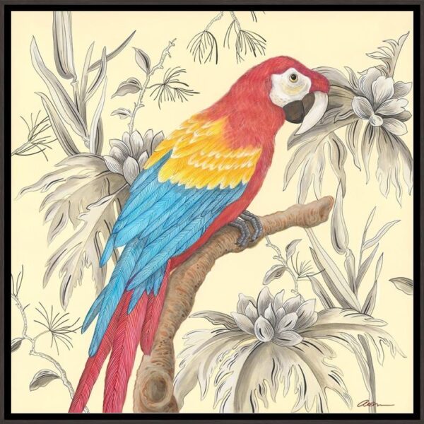 Macaw-of-the-Wild-scarlet-macaw-art-painting-by-Allison-Cosmos
