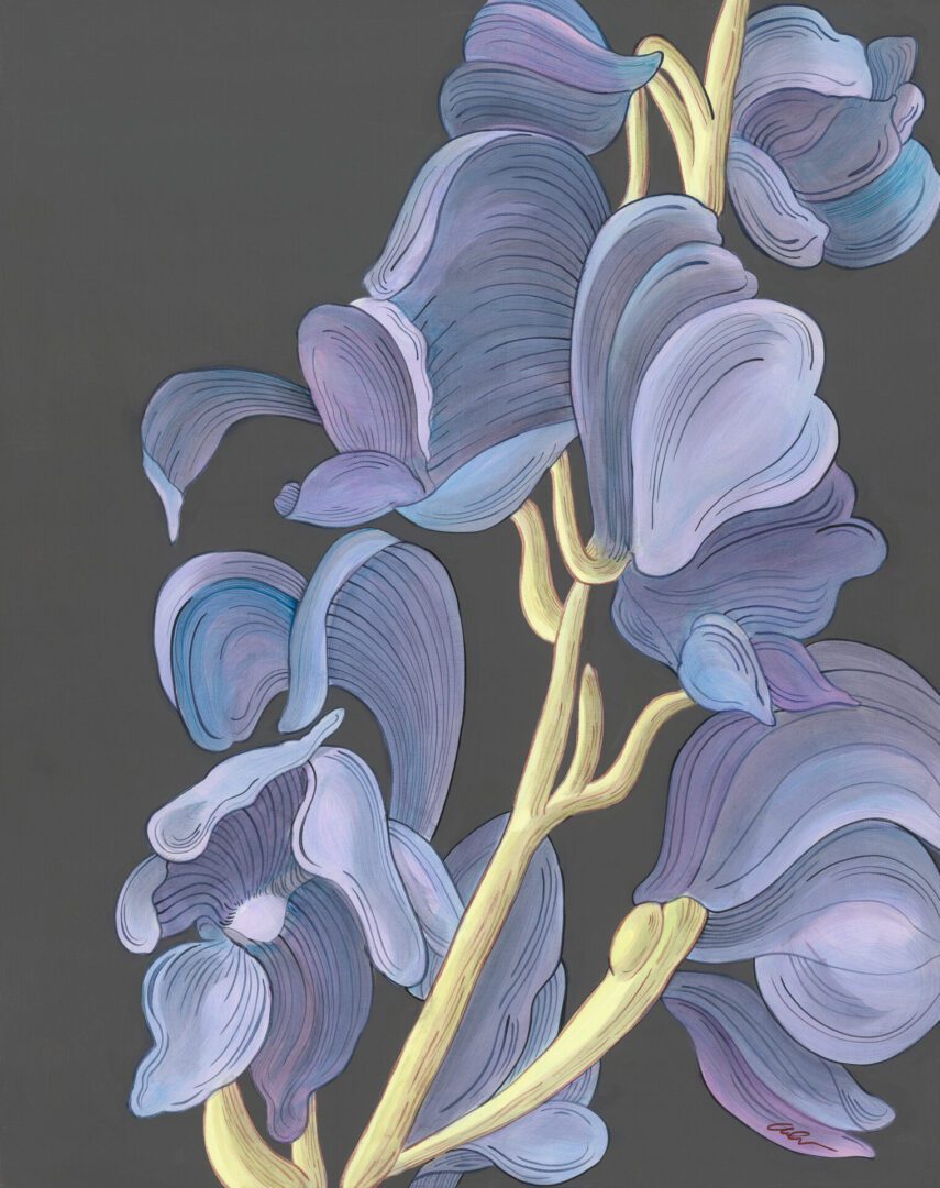 Monkshood-purple-wildflower-painting-by-Allison-Cosmos