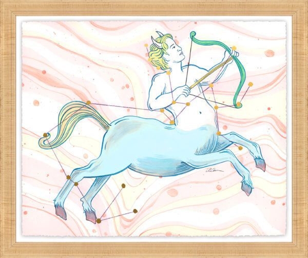 Sagittarius-Zodiac-art-astrology-print-by-Allison-Cosmos