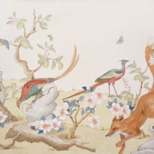Clear-and-Pheasant-Danger-chinoiserie-fox-hunting-scene-painting-by-Allison-Cosmos