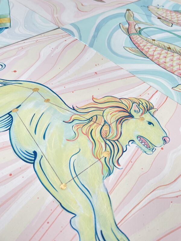 Leo-astrology-art-horoscope-paintings-by-Allison-Cosmos