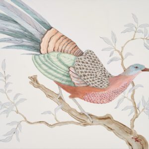 pheasant-value-Chinoiseire-bird-art-painting-by-Allison-Cosmos