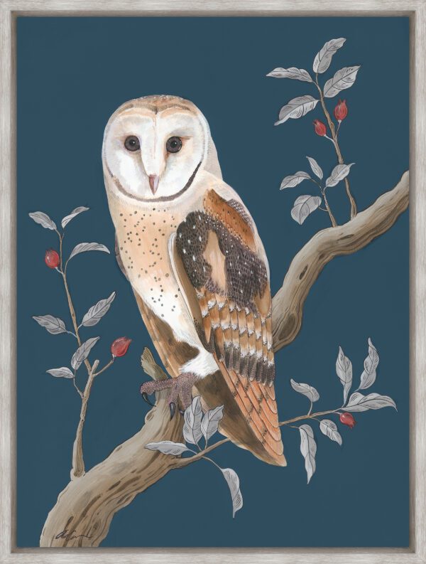 owl-night-long-barn-owl-art-print-on-linen-by-Allison-Cosmos