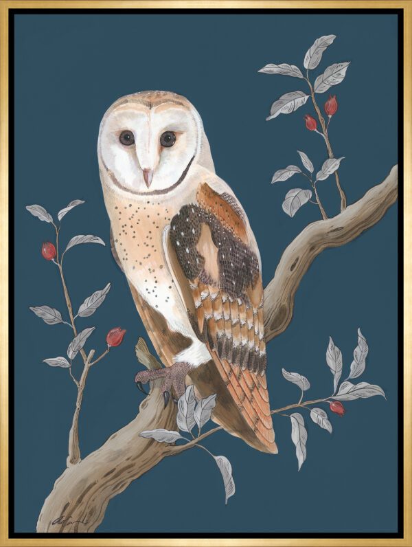 owl-night-long-barn-owl-art-print-on-linen-by-Allison-Cosmos