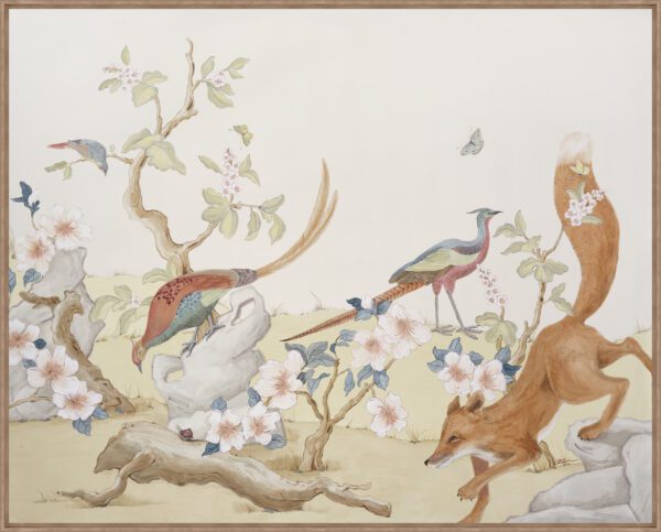 Clear-and-Pheasant-Danger-fox-hunting-scene-art-by-Allison-Cosmos
