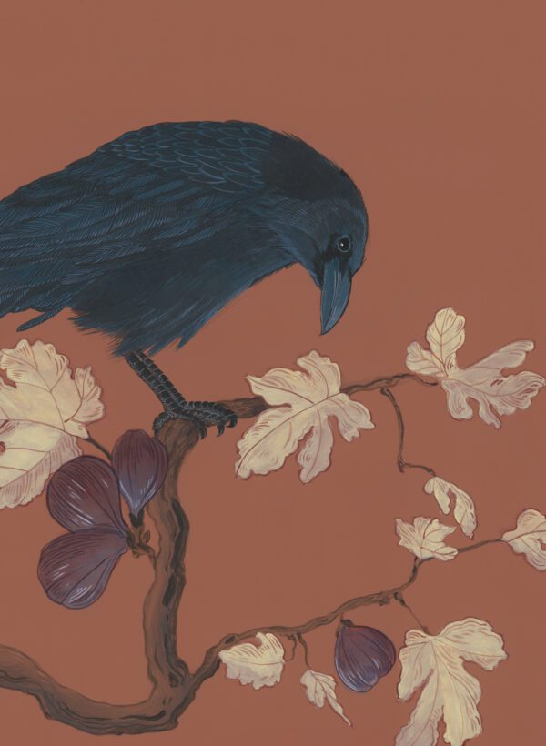 A-Raven-Review-Chinoiserie-ravens-crows-painting-by-Allison-Cosmos