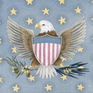 American-bald-eagle-star-painting-by-Allison-Cosmos