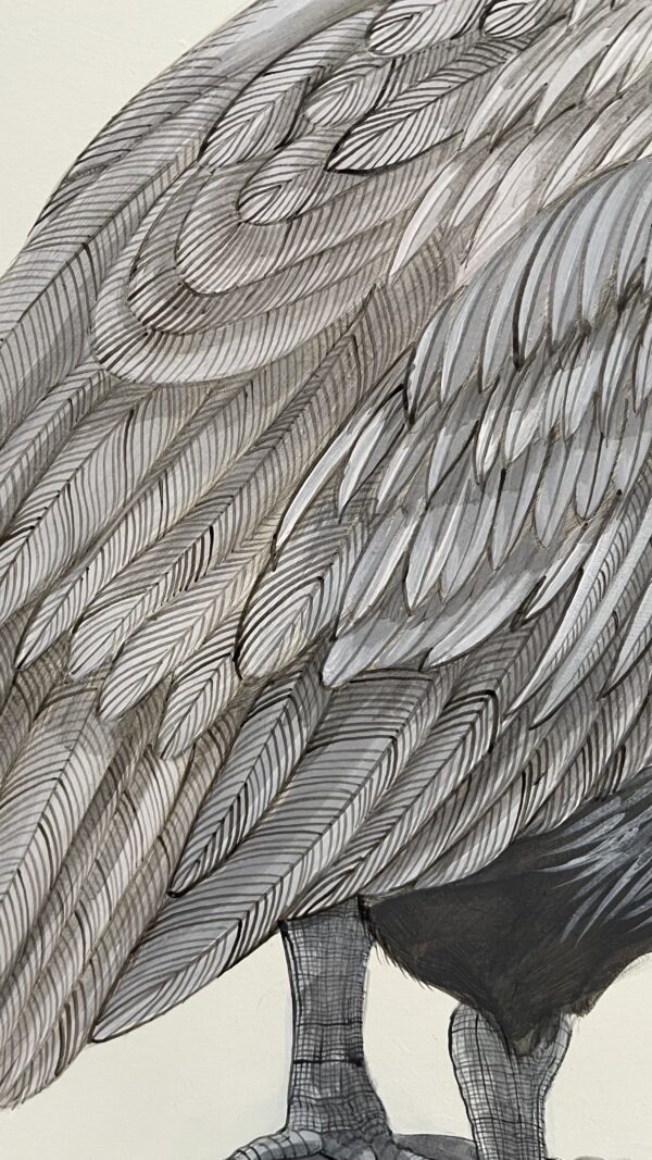 pelican-feathers-painting-by-Allison-Cosmos