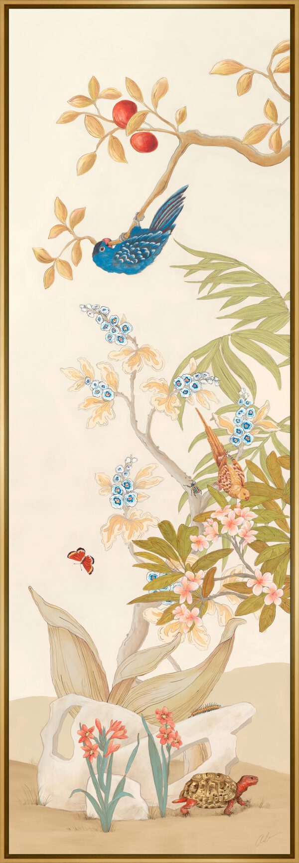 Jungle-Chinoiserie-monkey-birds-art-by-Allison-Cosmos