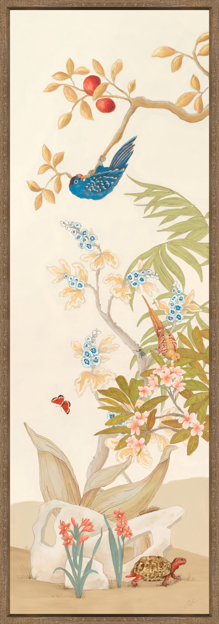 Jungle-Chinoiserie-monkey-birds-art-by-Allison-Cosmos