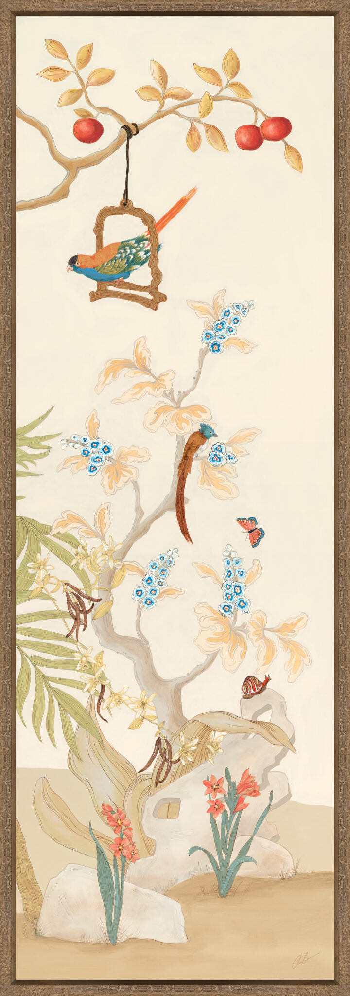 Jungle-Chinoiserie-monkey-birds-art-by-Allison-Cosmos