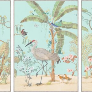 Marsh-Madness-Coastal-egret-heron-spoonbill-triptych-by-Allison-Cosmos