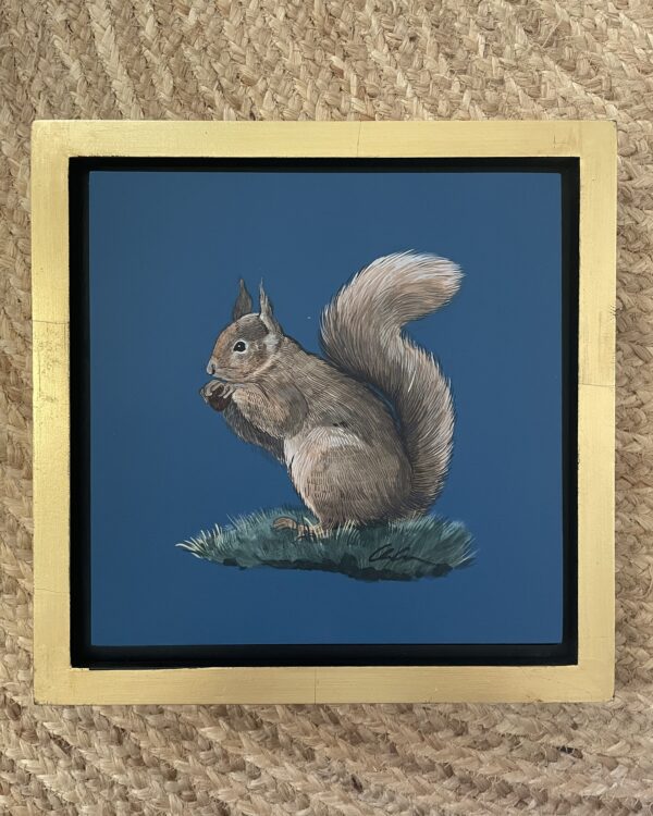 Squirrel-Nut-Today-Maybe-Tomorrow-art-painting-by-Allison-Cosmos