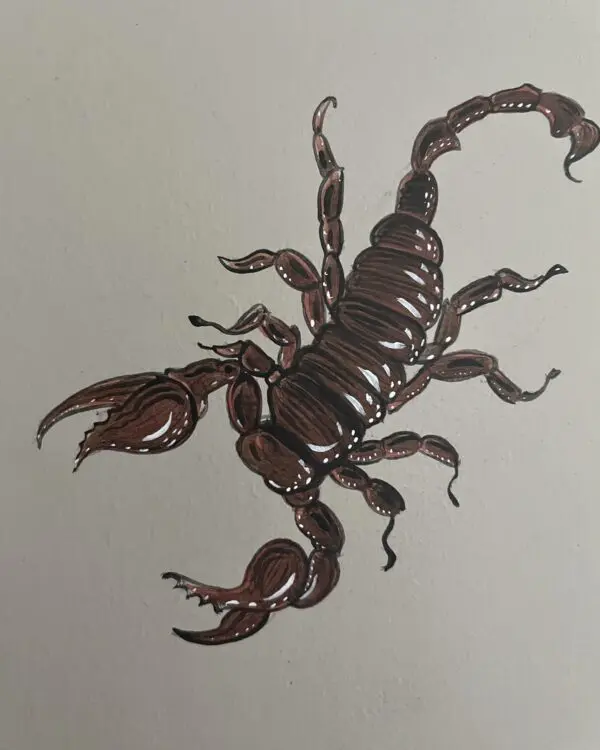 Sting-Operation-Scorpion-Scorpio-art-painting-by-Allison-Cosmos