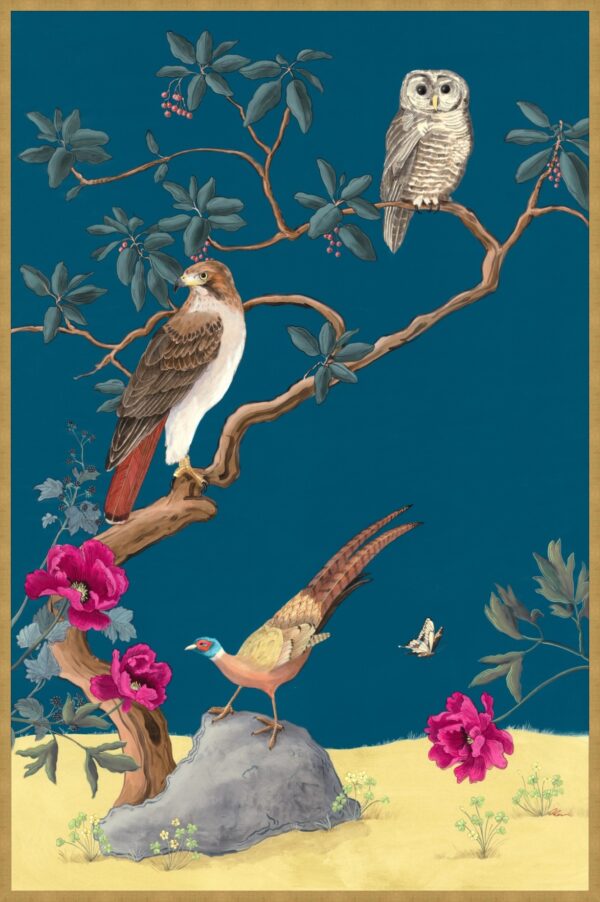 Once-Upon-A-Forest-peonies-forest-chinoiserie-art-print-by-Allison-Cosmos