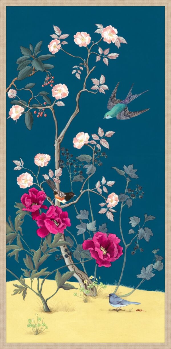 Once-Upon-A-Forest-peonies-forest-chinoiserie-art-print-by-Allison-Cosmos