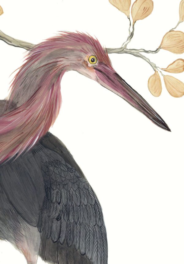 "The Coast Guard" Chinoiserie sandhill crane heron art print - Image 9