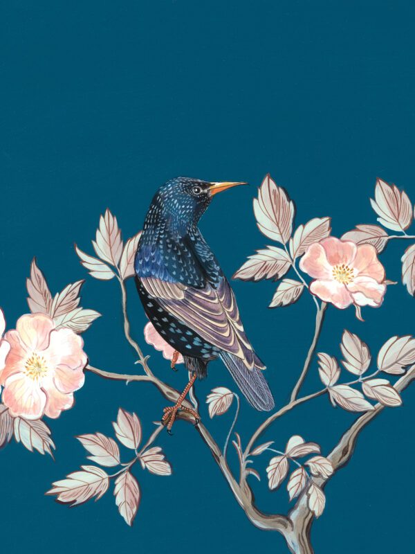 Once-Upon-A-Forest-peonies-forest-chinoiserie-art-print-by-Allison-Cosmos