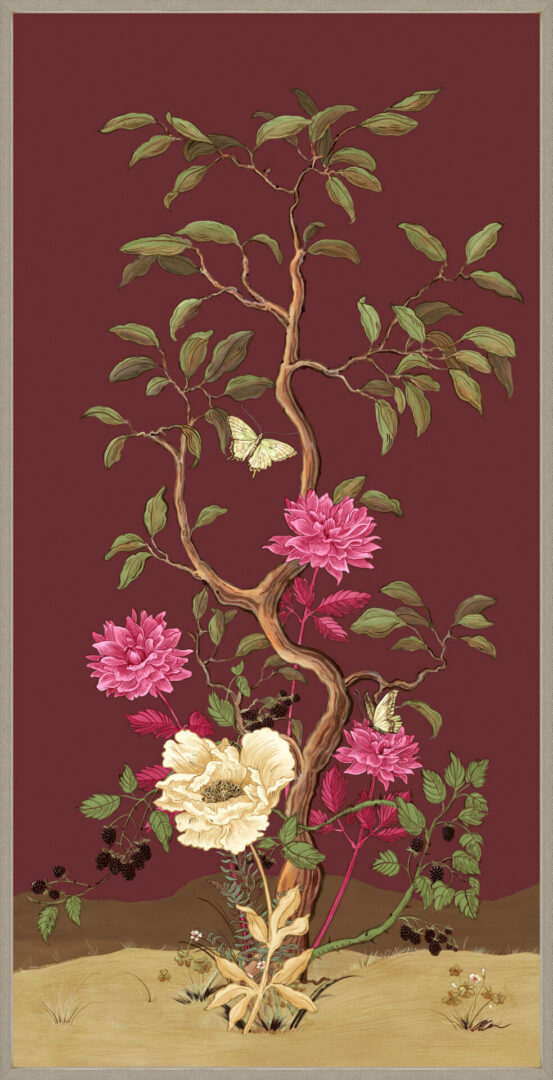 Garden-Of-Verses-Chinoiserie-panel-dahlias-peonies-by-Allison-Cosmos