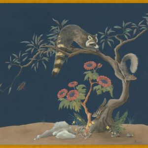 Tailblazers-Chinoiserie-forest-scene-raccoon-art-print
