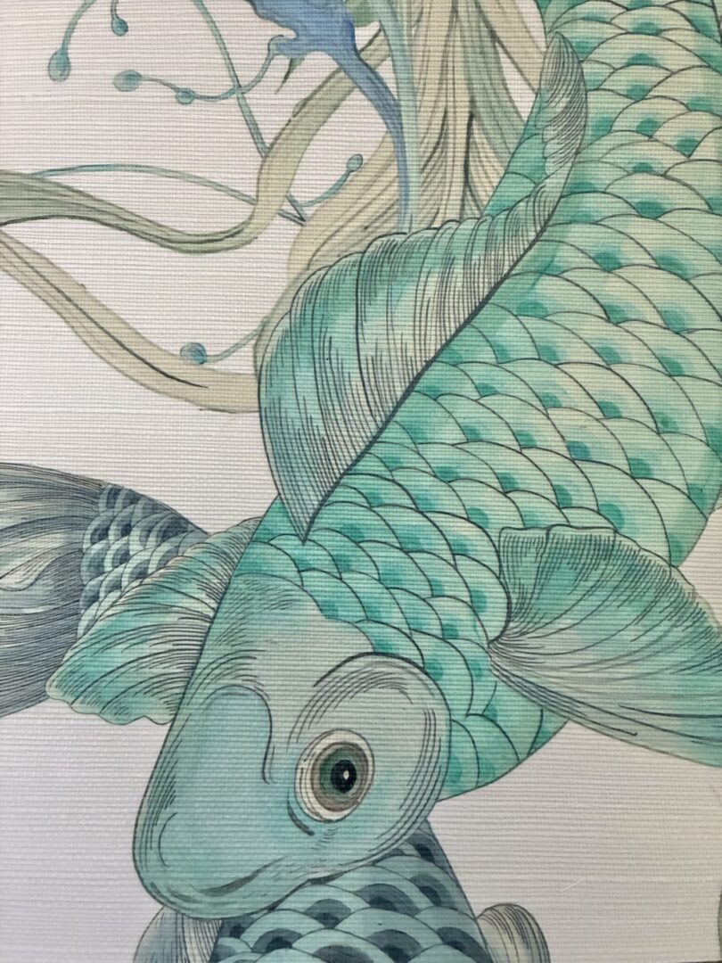 Big-Wish-Small-Pond-pool-Chinoiserie-Wallpaper-koi-fish-by-Allison-Cosmos