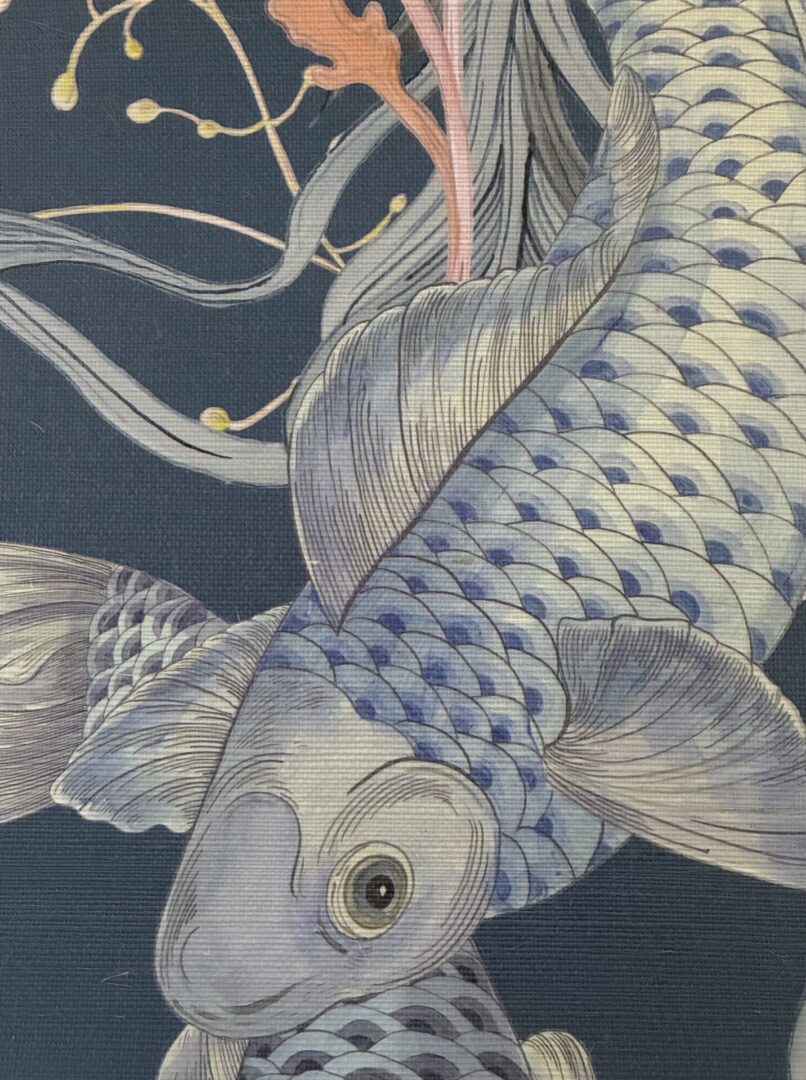 Big-Wish-Small-Pond-pool-Chinoiserie-Wallpaper-koi-fish-by-Allison-Cosmos